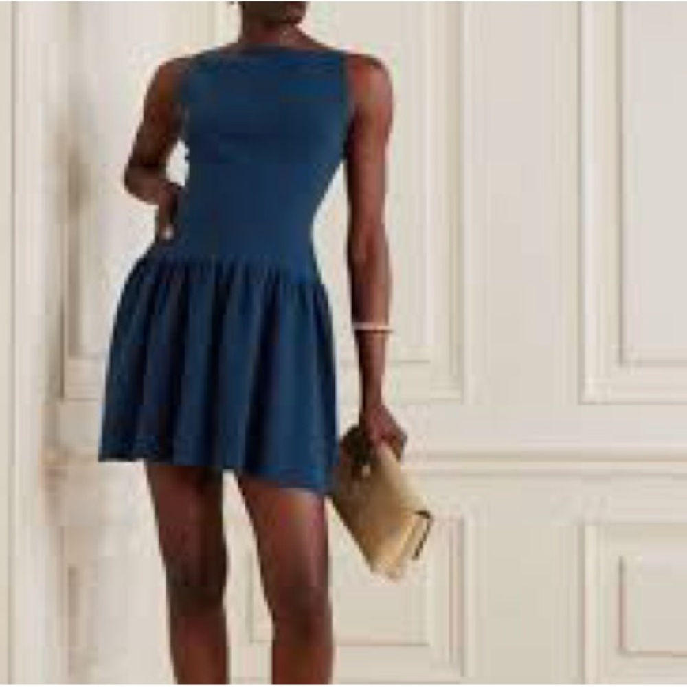 NWT Faithfull the Brand Monique Cotton-Blend A-Line Minidress
